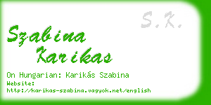 szabina karikas business card